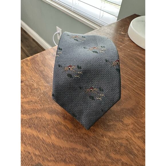 Vintage Polo Ralph Lauren Silk Neck Tie Horseback Dogs Hunting Handmade USA - Picture 3 of 10